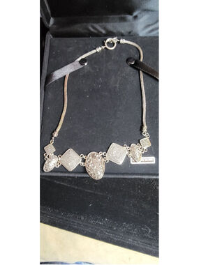 Sterling Silver Multi Panel Dangle Necklace Boho Artisan Statement 44.66g